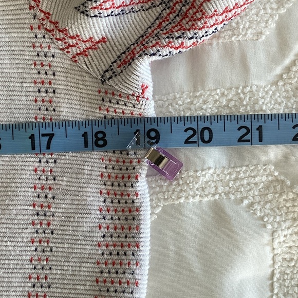 BCBGMaxAzria Long Sleeve Zigzag Dress - Cream and Brown - Picture 7 of 8